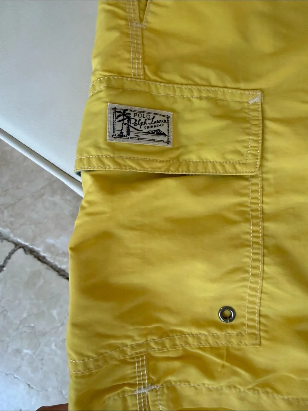 Polo by Ralph Lauren Yellow Men's Swim Cargo Shorts